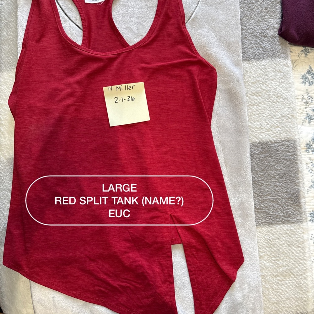 ZYIA Red Split Tank Top